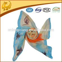 Factory In China Fashionable 100% Silk Material Wholesale Lady Korean Silk Scarf